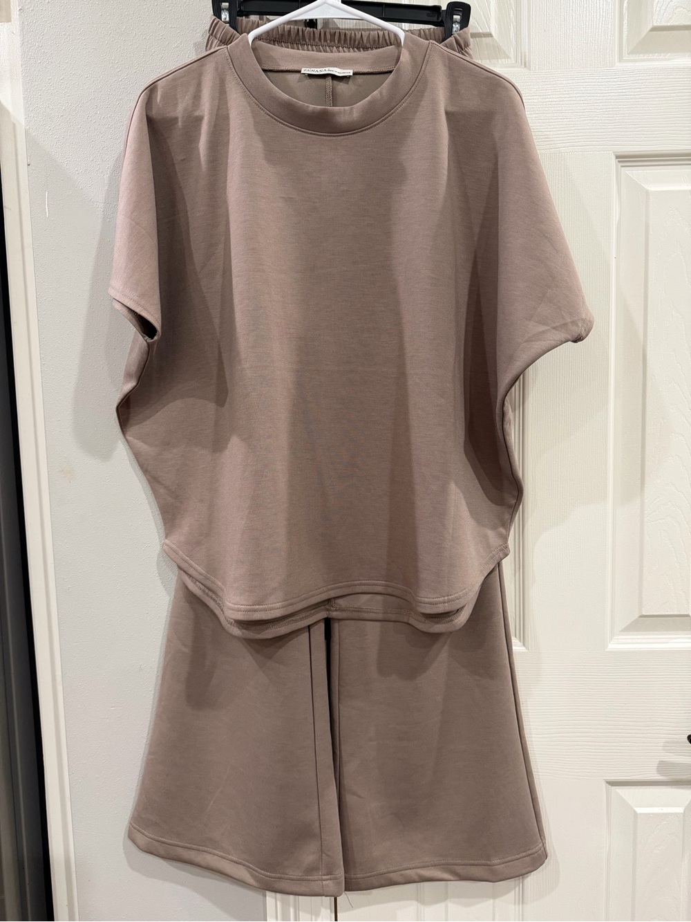 NWOT Zenana Outfitters MOCHA Wide-Leg Scuba Lounge Set sz S - Picture 3 of 7